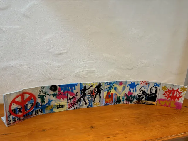 Grafiti L-Steine Set mit 14 L-Steinen (Unikat)